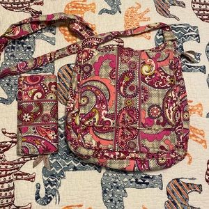 Vera Bradley cross body with matching wallet